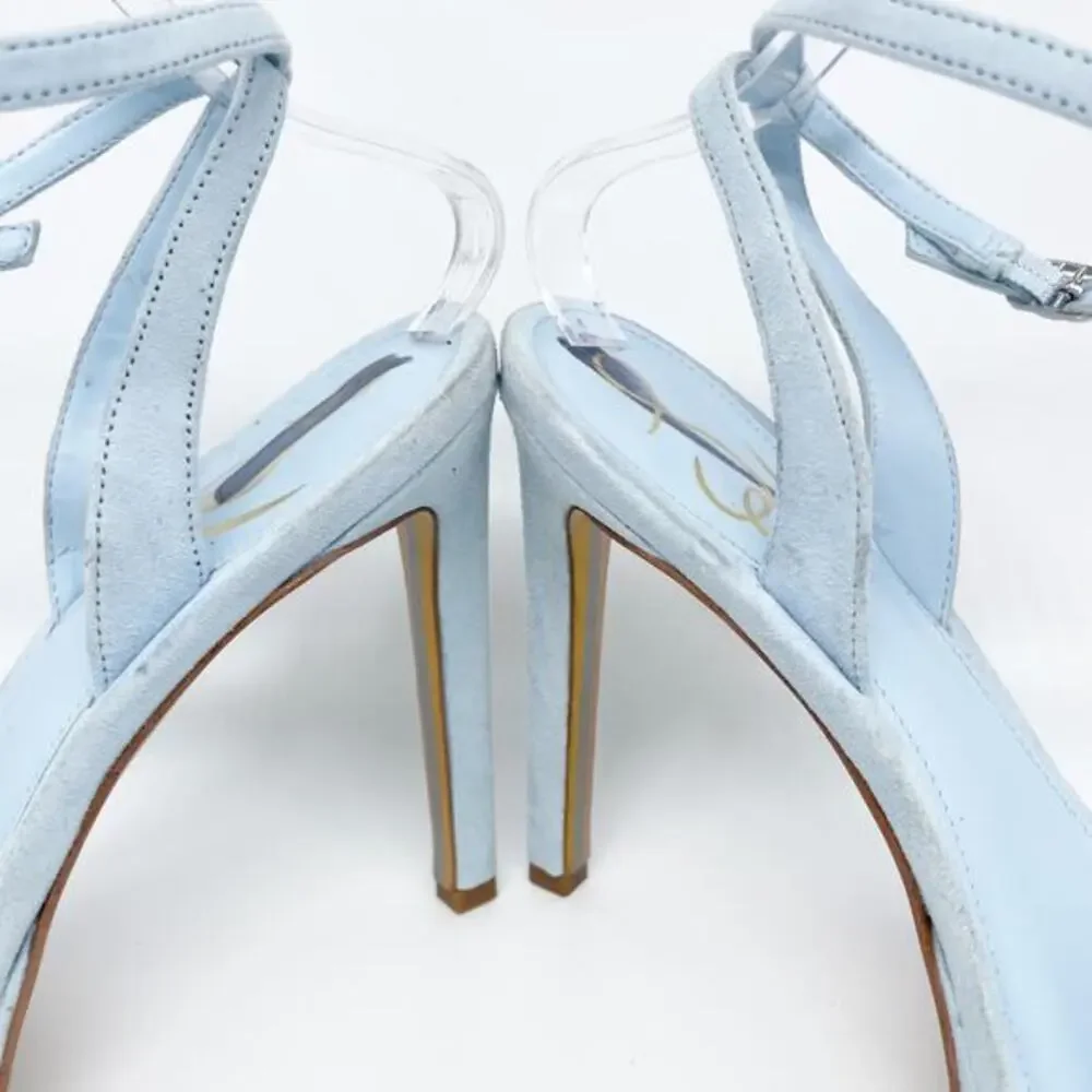 Sam Edelman Women's Jade‎ Ankle Strap Heel Riveria Blue Size 8.5M